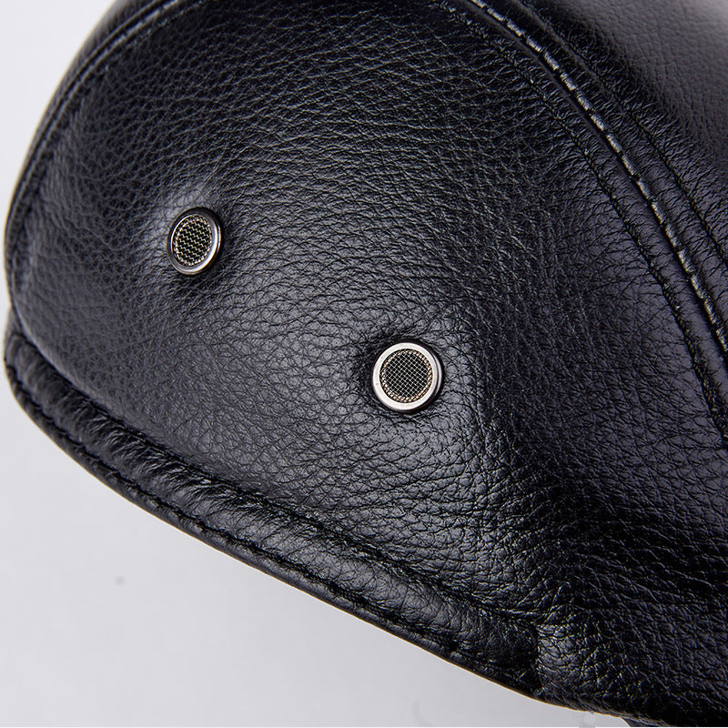 The Regent Leather | Genuine Cowhide Flat Cap