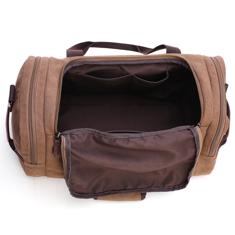 The Piccadilly Canvas & Leather Voyager | Large Capacity Travel Bag