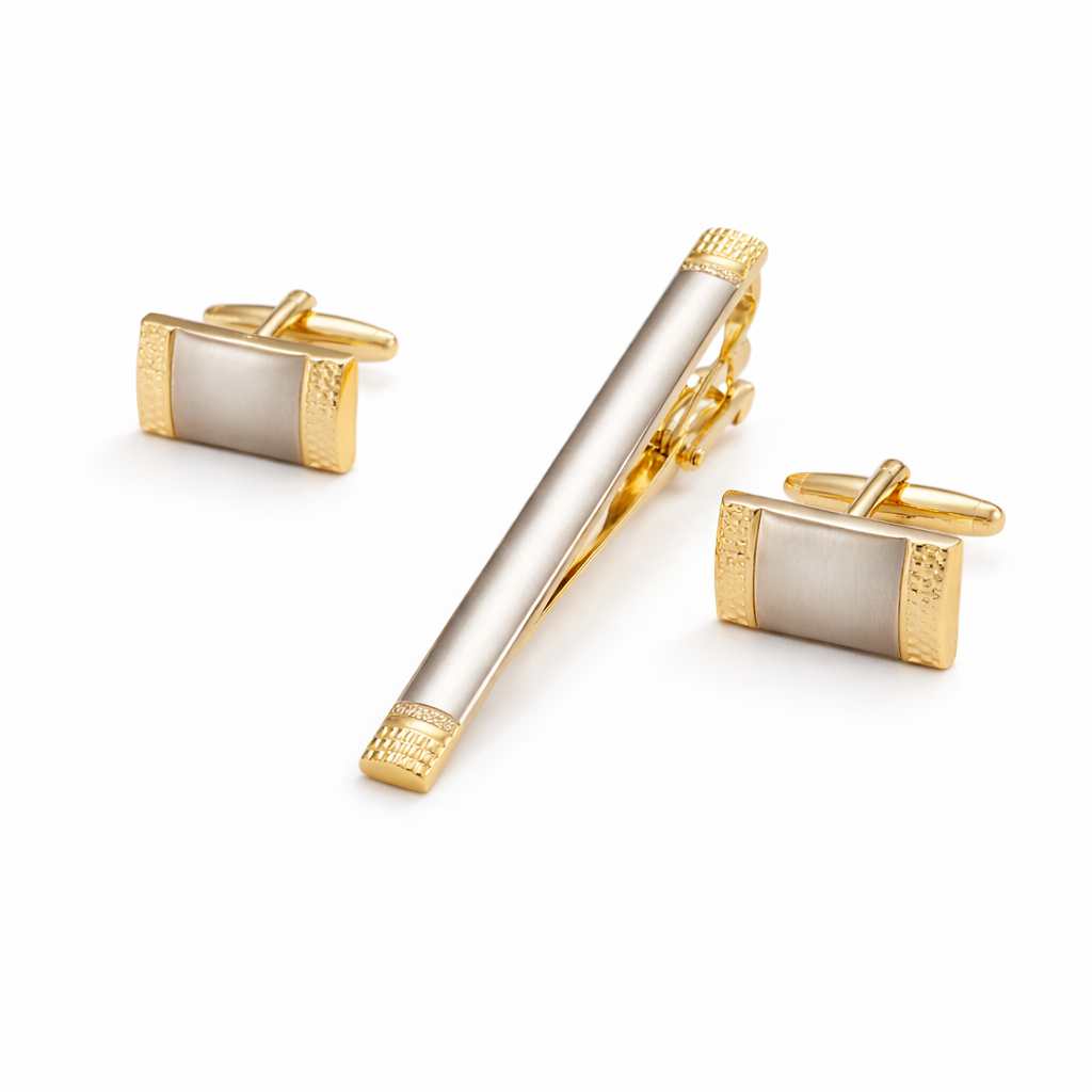 The Royal Victoria Set | Mother-of-Pearl Cufflinks & Tie Clip Collection