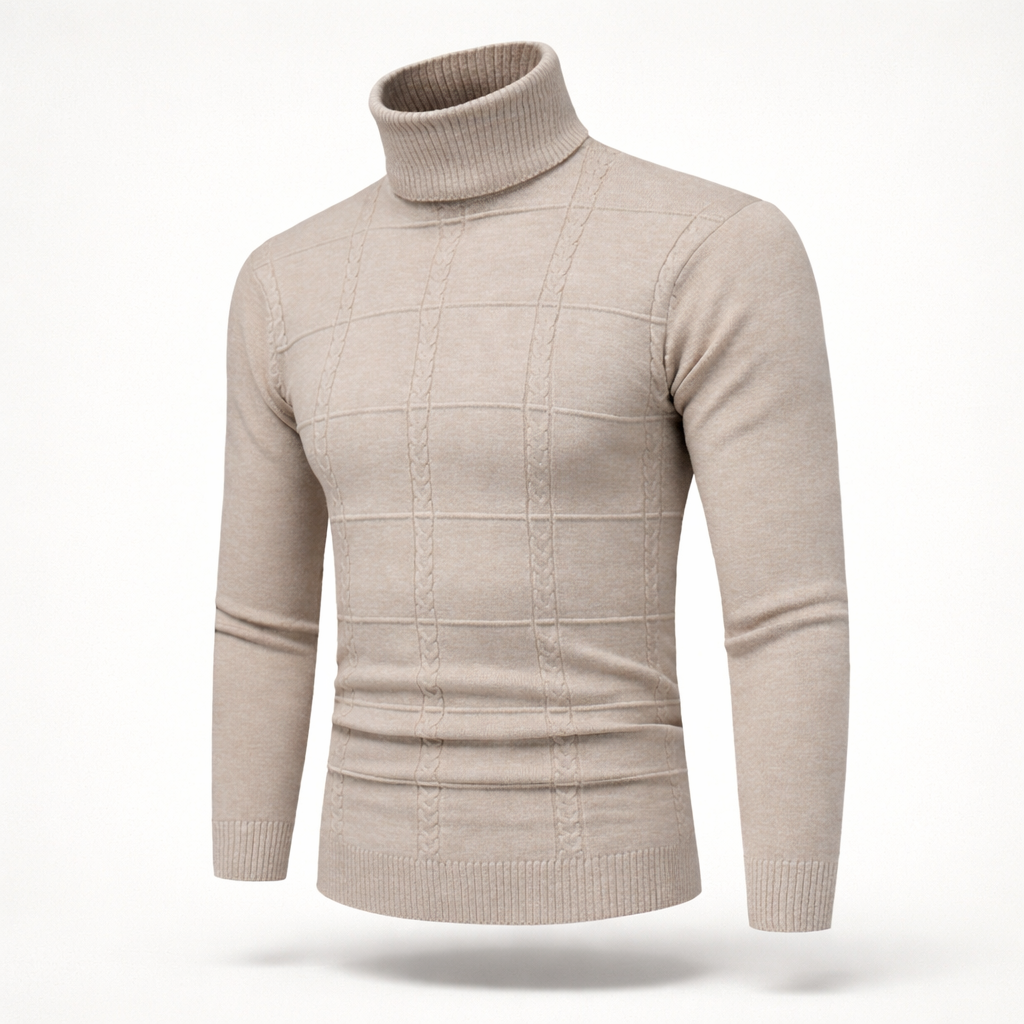 The Oxford Intellectual | Premium Merino-Touch Turtleneck Sweater