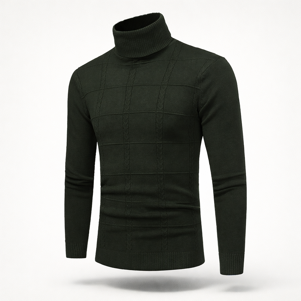 The Oxford Intellectual | Premium Merino-Touch Turtleneck Sweater