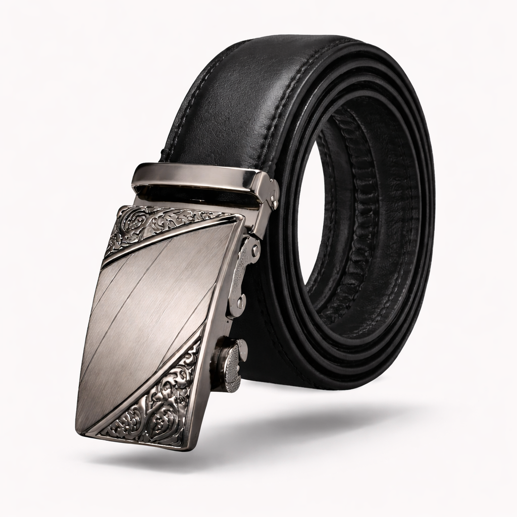 The Canary Wharf | Slim-Fit Matte Stealth Leather Belt
