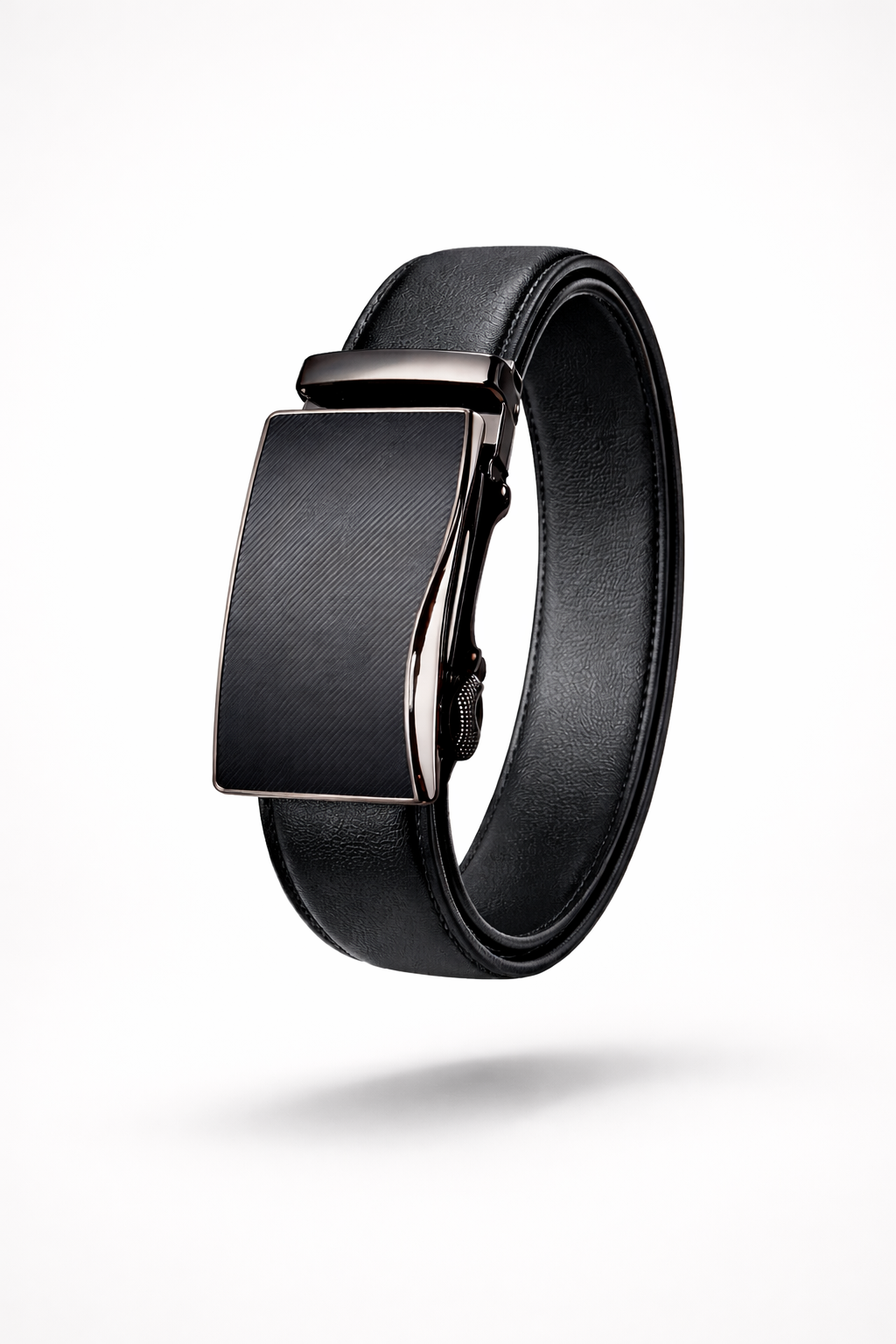 The Canary Wharf | Slim-Fit Matte Stealth Leather Belt