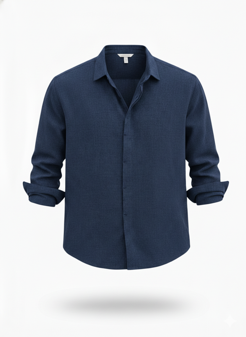 The Saint-Tropez Breeze | Premium Cotton-Linen Relaxed Shirt