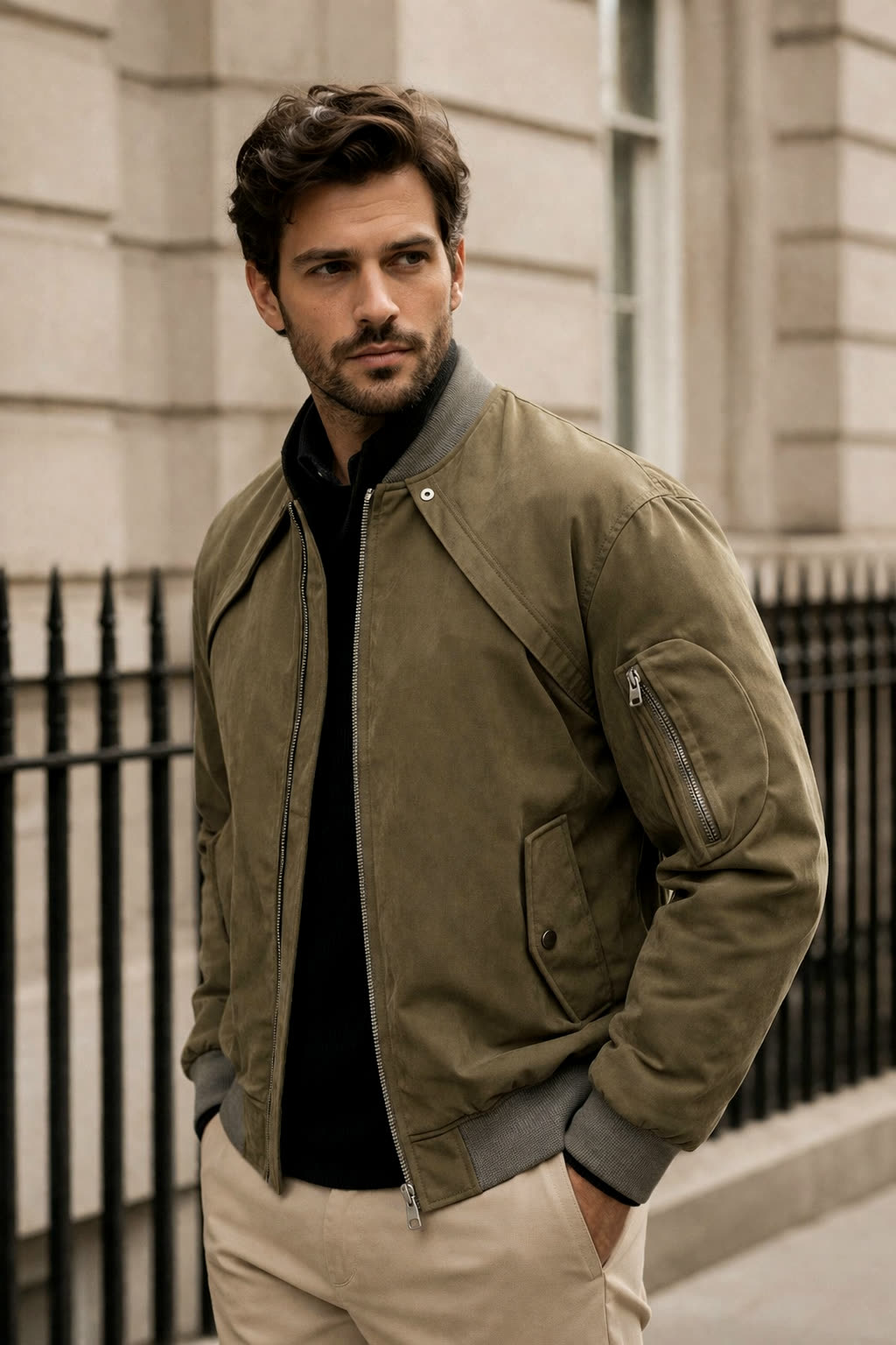 The Hampstead Heath Aviator Jacket – Refined Suede Edition