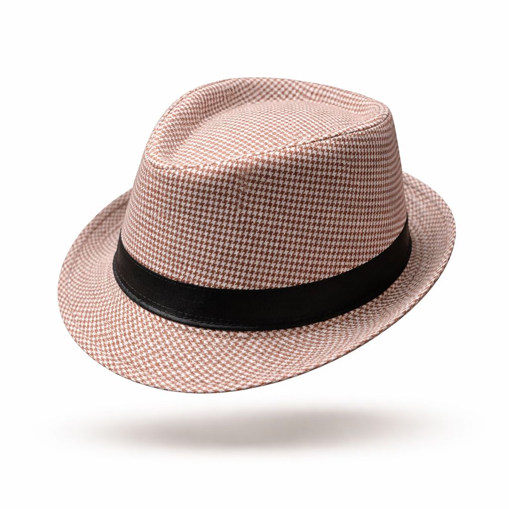 The Mayfair Heritage | British Houndstooth Cotton-Linen Fedora