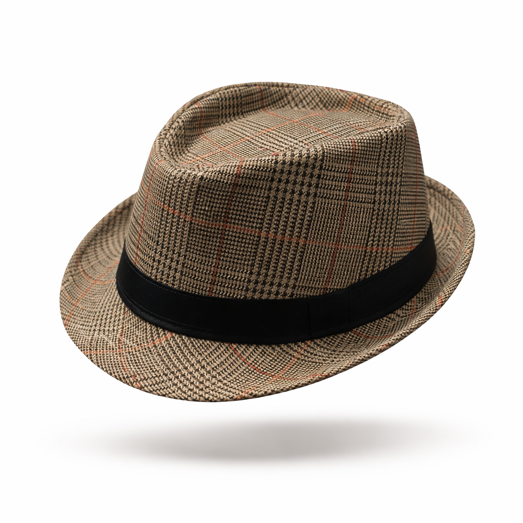 The Mayfair Heritage | British Houndstooth Cotton-Linen Fedora