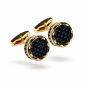 The Mayfair Executive | Round Patterned Premium Cufflinks