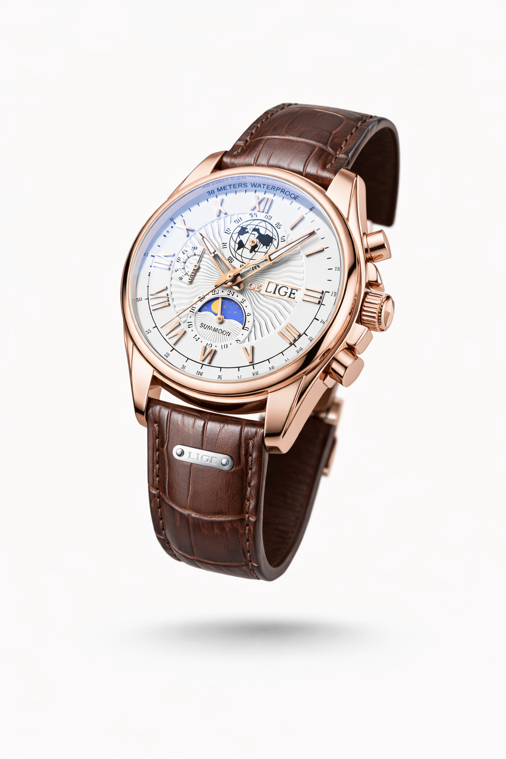 The Greenwich | Moon Phase Leather Watch
