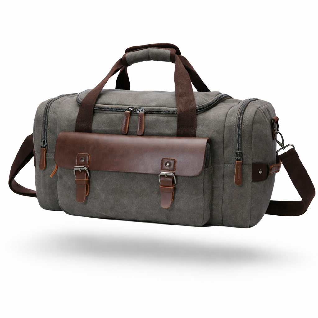 The Piccadilly Canvas & Leather Voyager | Large Capacity Travel Bag