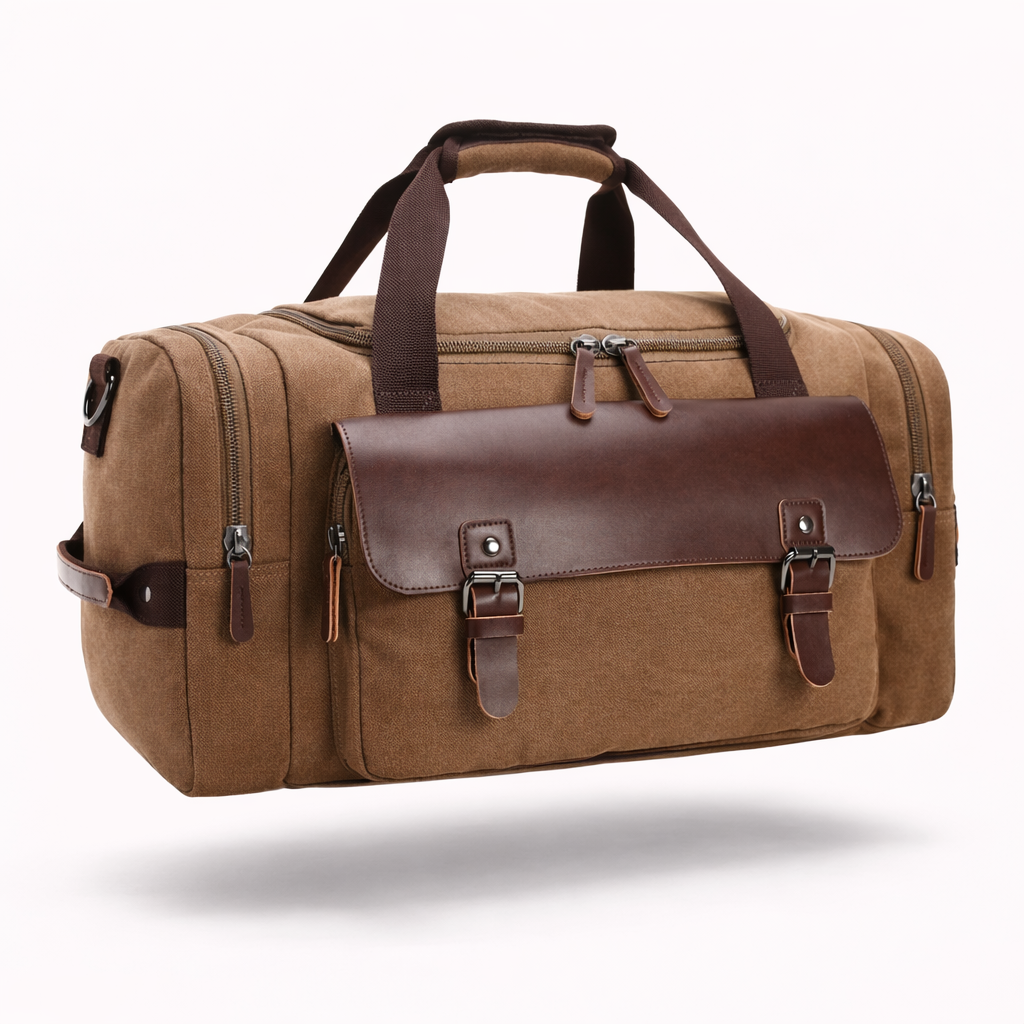 The Piccadilly Canvas & Leather Voyager | Large Capacity Travel Bag