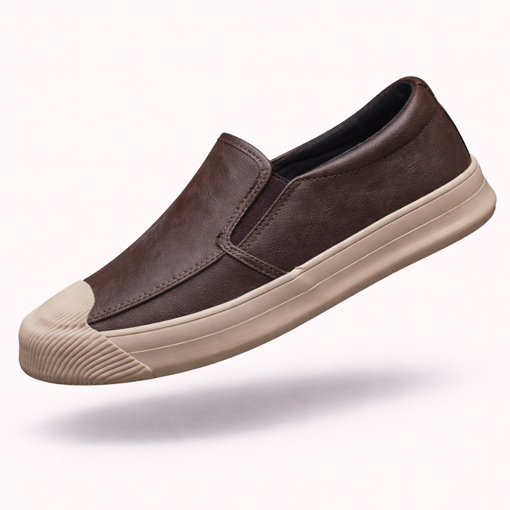 The Shoreditch Urban | Premium Leather Rubber-Sole Slip-ons