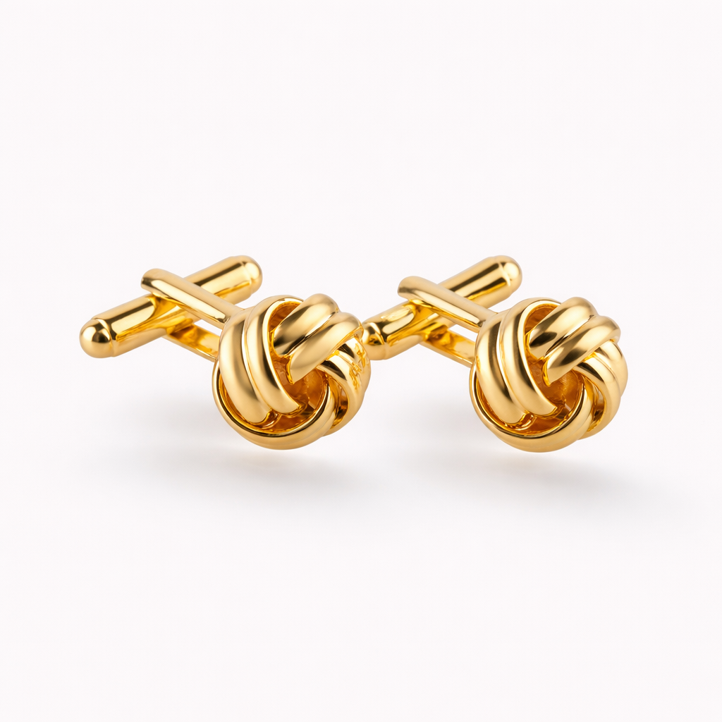 The Bond Street Knot | Premium Silk-Inspired Metal Cufflinks