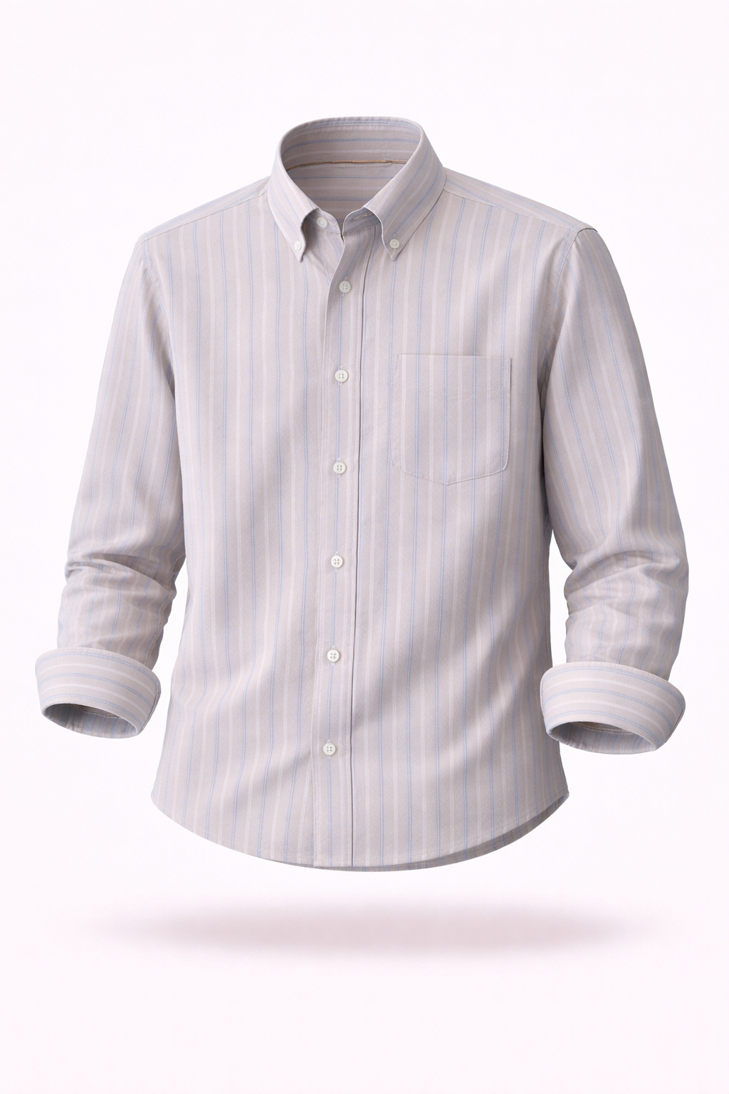 The Greenwich Executive | Anti-Wrinkle Striped Cotton Oxford