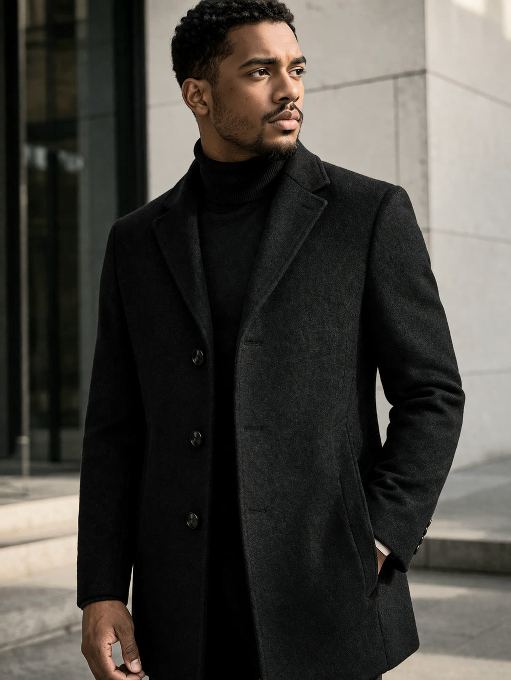 The Kensington Overcoat – Italian-Cut Refined Wool
