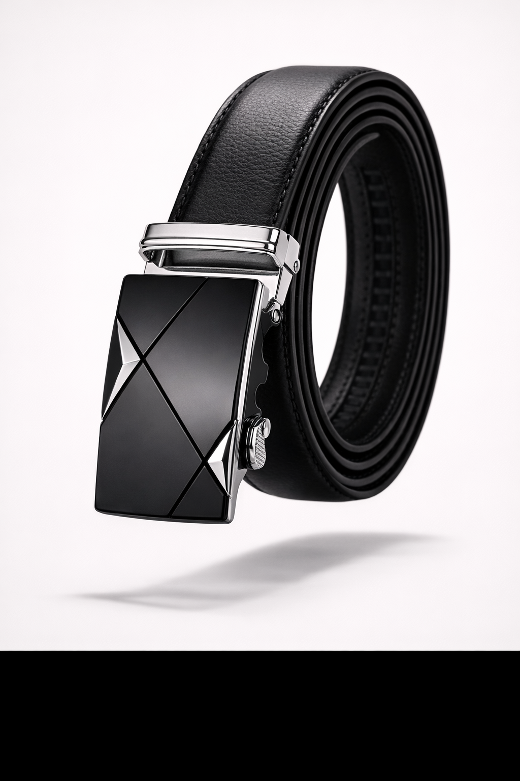 The Belgravia Executive | Gold-Detail Automatic Leather Belt