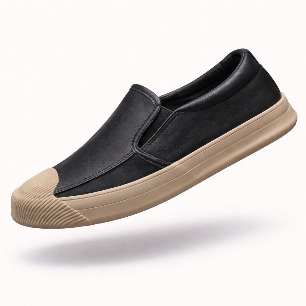 The Shoreditch Urban | Premium Leather Rubber-Sole Slip-ons