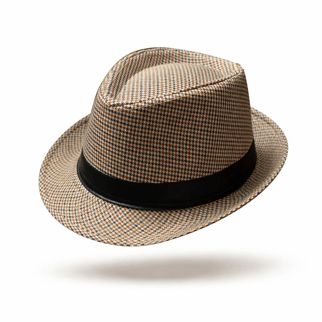 The Mayfair Heritage | British Houndstooth Cotton-Linen Fedora