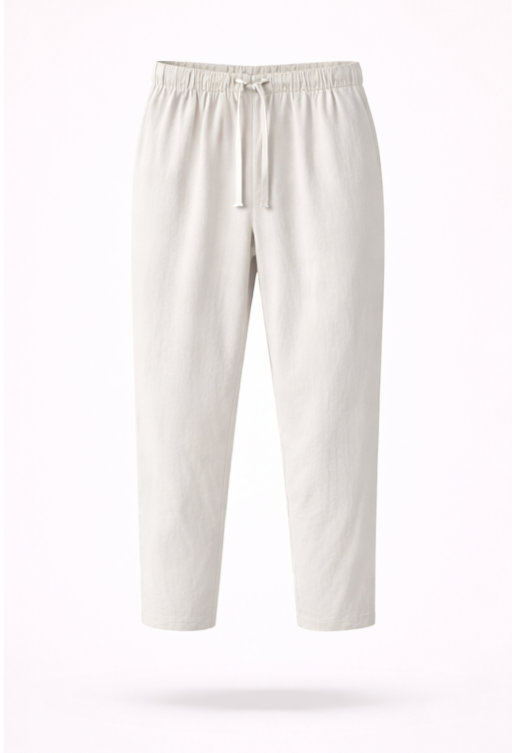 The Riviera Leisure | Loose Linen Ankle-Length Pants