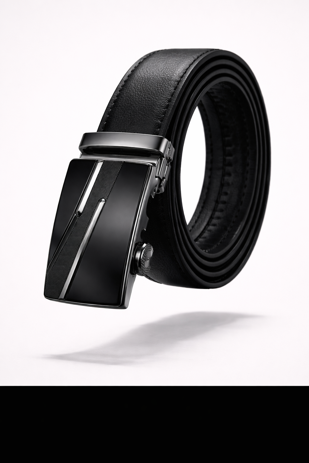 The Belgravia Executive | Gold-Detail Automatic Leather Belt