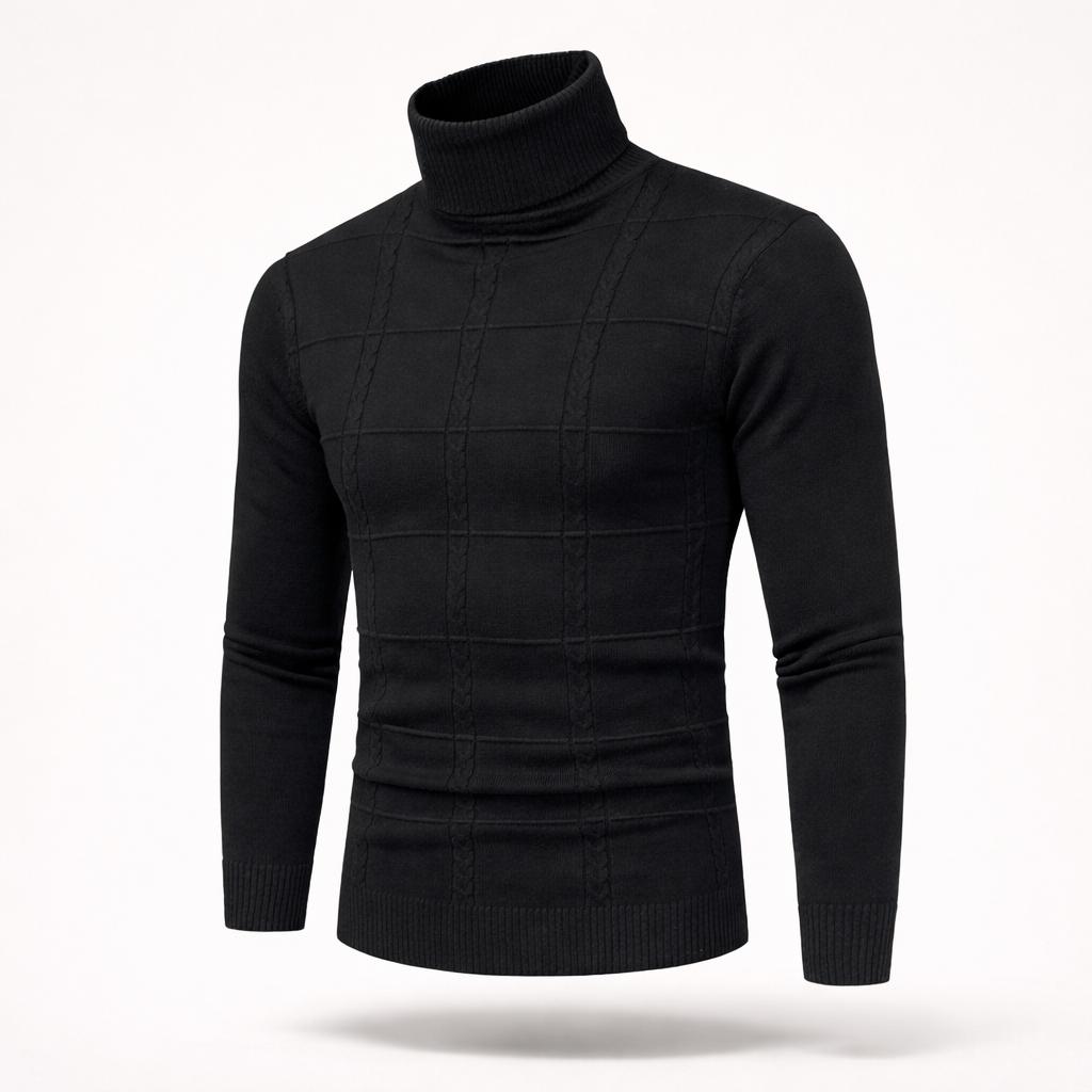 The Oxford Intellectual | Premium Merino-Touch Turtleneck Sweater