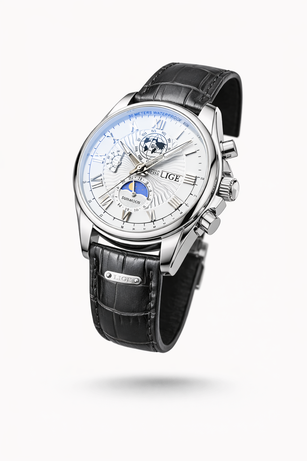 The Greenwich | Moon Phase Leather Watch