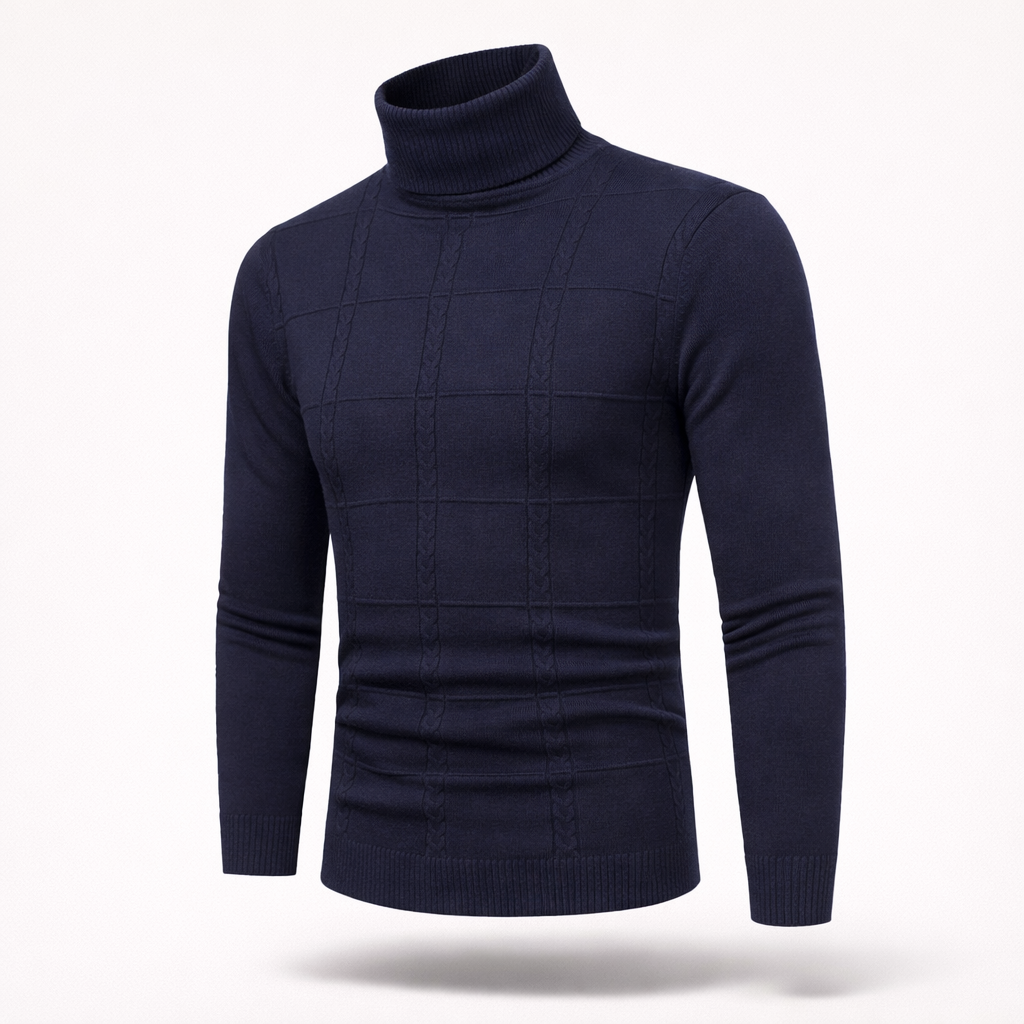 The Oxford Intellectual | Premium Merino-Touch Turtleneck Sweater