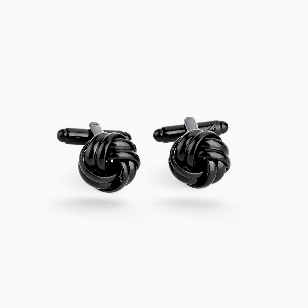 The Bond Street Knot | Premium Silk-Inspired Metal Cufflinks