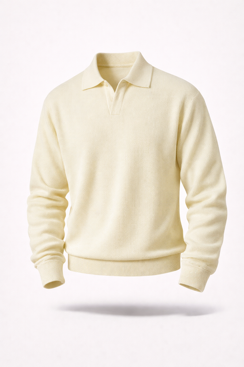 Premium V-Neck Lapel Sweater