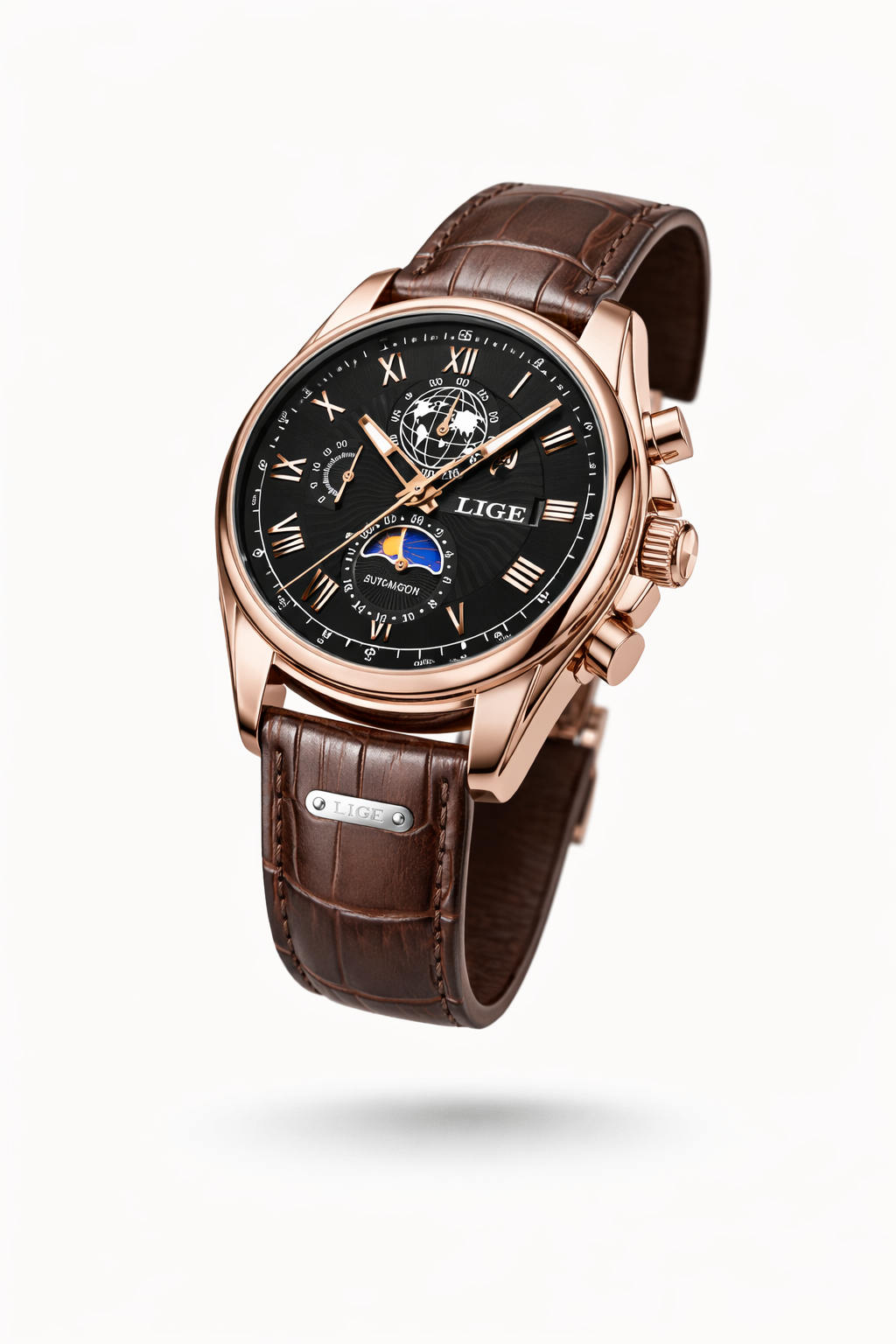The Greenwich | Moon Phase Leather Watch