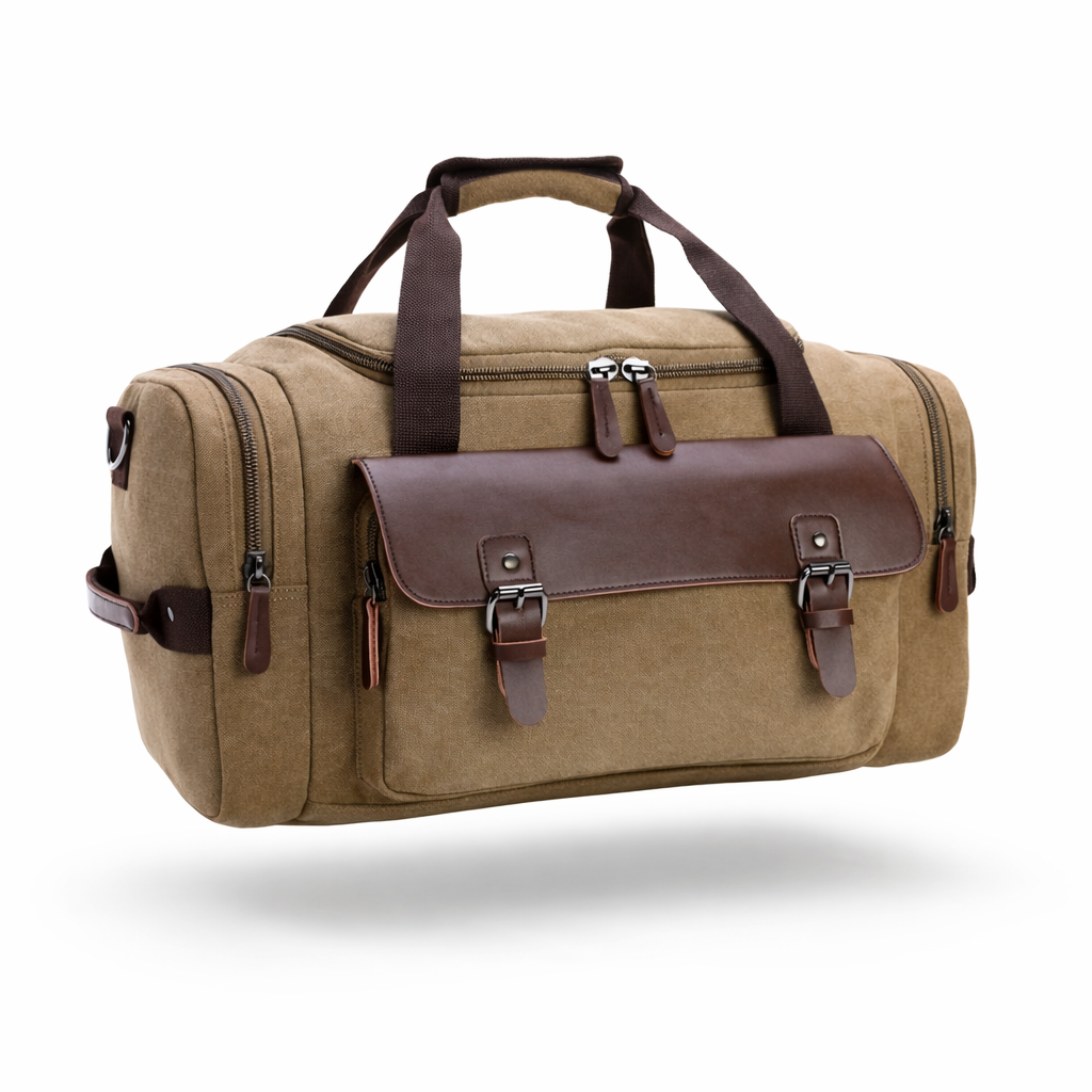 The Piccadilly Canvas & Leather Voyager | Large Capacity Travel Bag