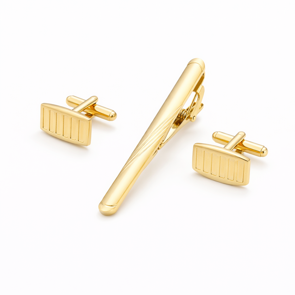The Royal Victoria Set | Mother-of-Pearl Cufflinks & Tie Clip Collection