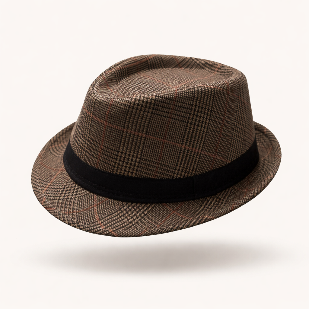 The Mayfair Heritage | British Houndstooth Cotton-Linen Fedora