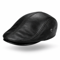 The Regent Leather | Genuine Cowhide Flat Cap