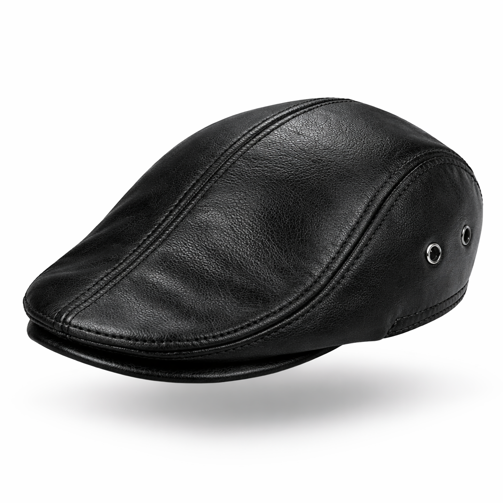 The Regent Leather | Genuine Cowhide Flat Cap