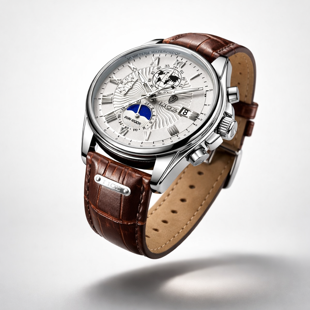 The Greenwich | Moon Phase Leather Watch