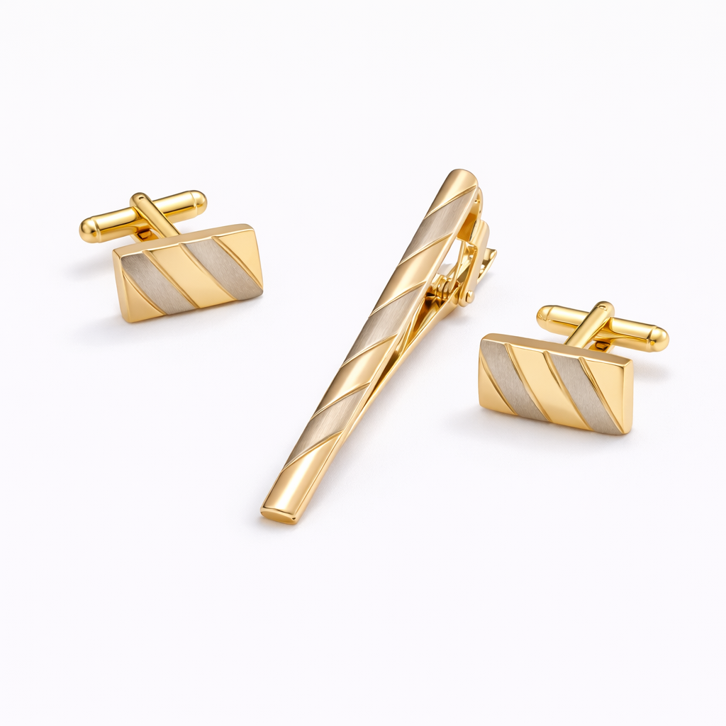 The Royal Victoria Set | Mother-of-Pearl Cufflinks & Tie Clip Collection