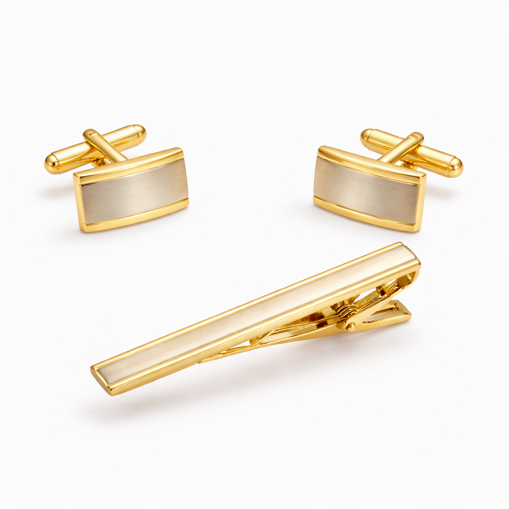 The Royal Victoria Set | Mother-of-Pearl Cufflinks & Tie Clip Collection