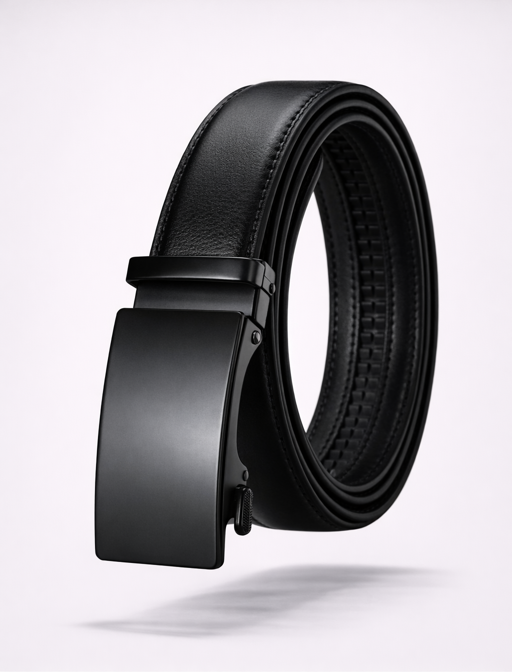 The Canary Wharf | Slim-Fit Matte Stealth Leather Belt