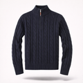 The Cambridge Quarter-Zip | Premium Cable-Knit Sweater