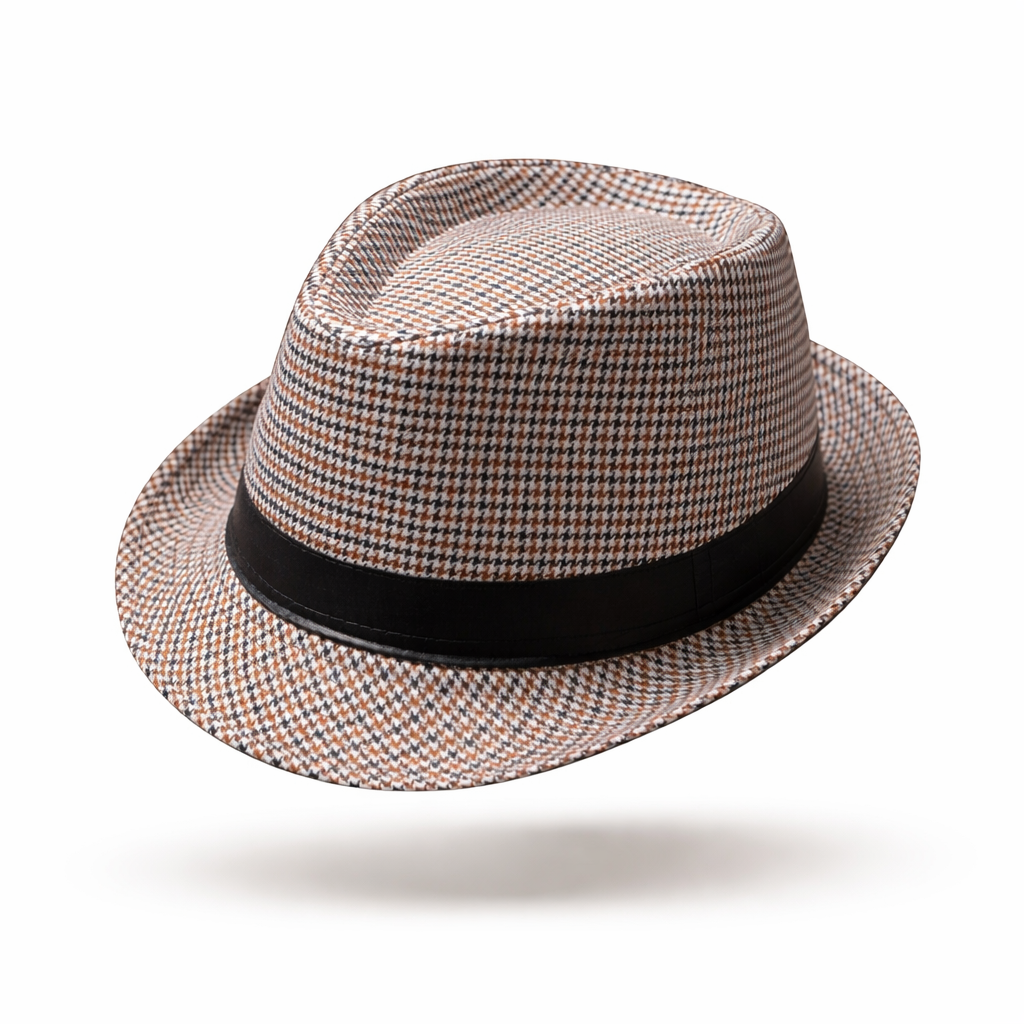 The Mayfair Heritage | British Houndstooth Cotton-Linen Fedora