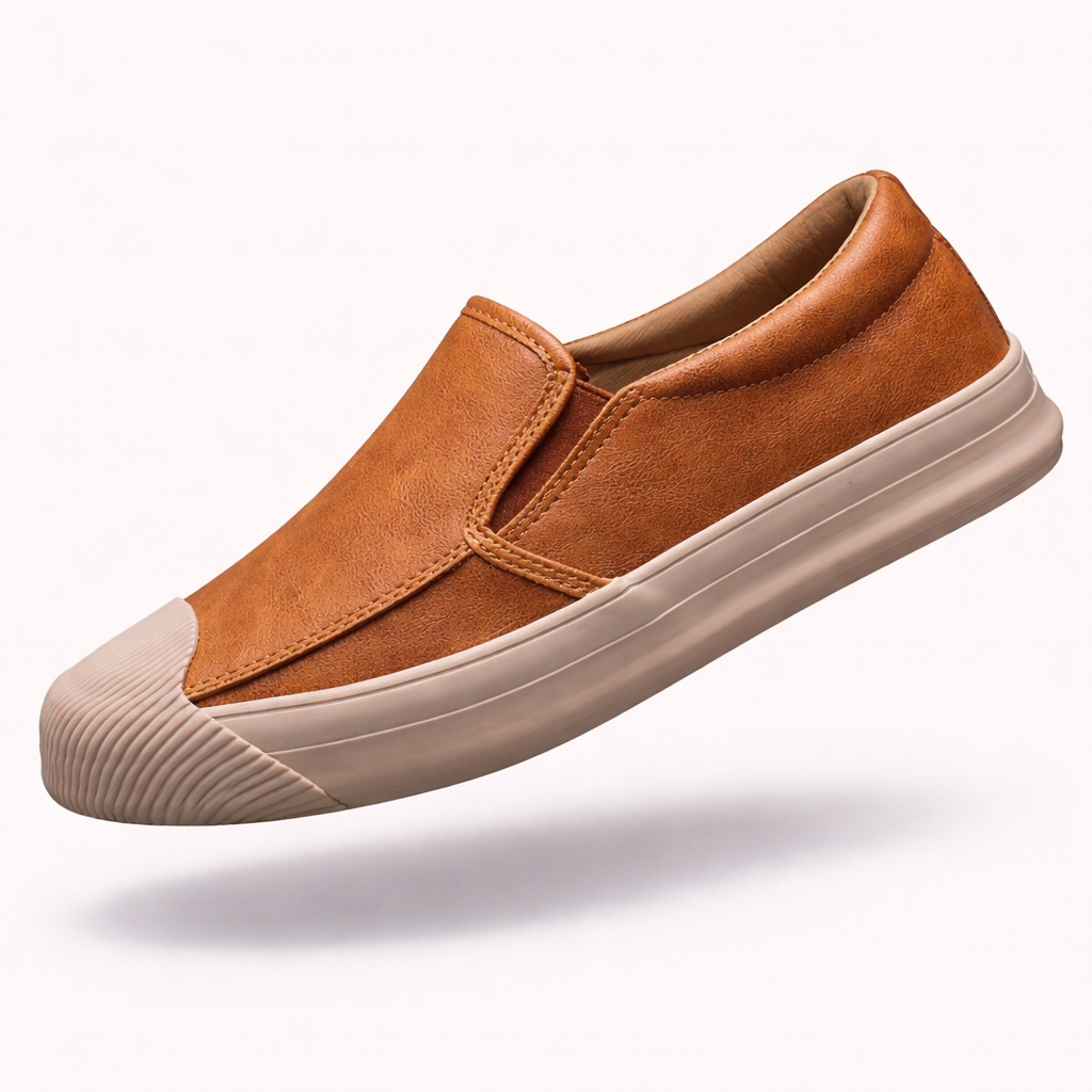 The Shoreditch Urban | Premium Leather Rubber-Sole Slip-ons