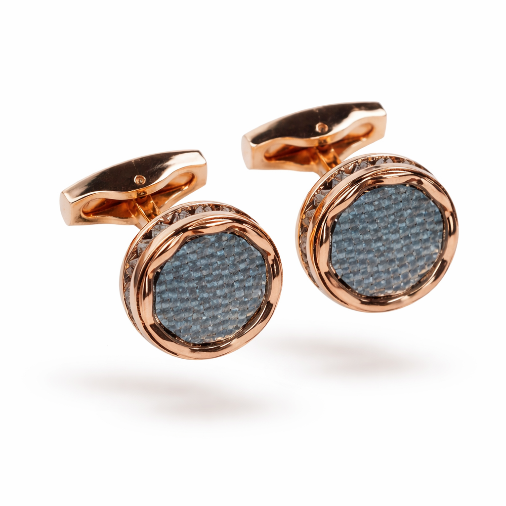 The Mayfair Executive | Round Patterned Premium Cufflinks