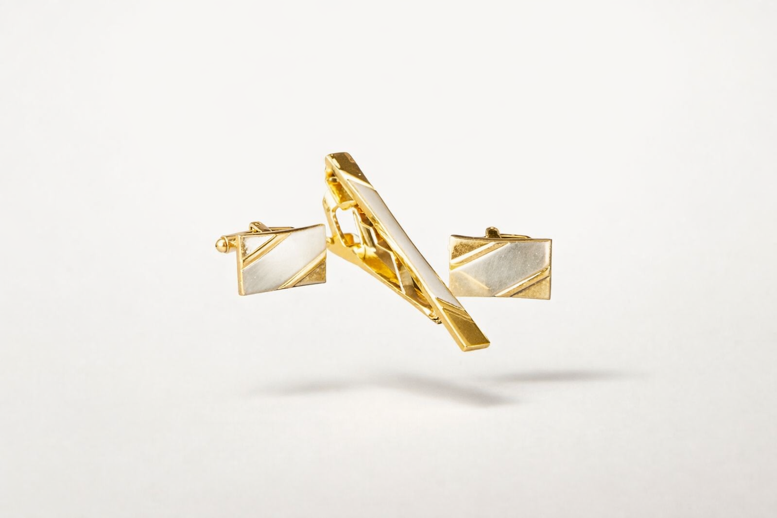 The Royal Victoria Set | Mother-of-Pearl Cufflinks & Tie Clip Collection