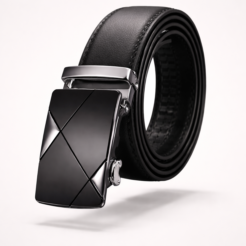 The Belgravia Executive | Gold-Detail Automatic Leather Belt