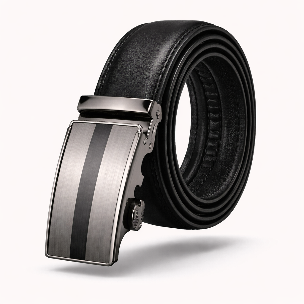 The Canary Wharf | Slim-Fit Matte Stealth Leather Belt