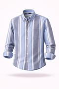 The Greenwich Executive | Anti-Wrinkle Striped Cotton Oxford