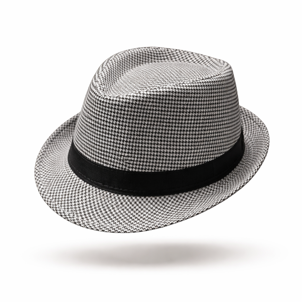 The Mayfair Heritage | British Houndstooth Cotton-Linen Fedora
