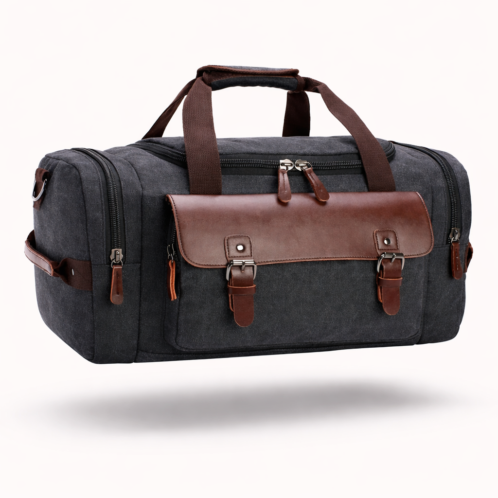 The Piccadilly Canvas & Leather Voyager | Large Capacity Travel Bag
