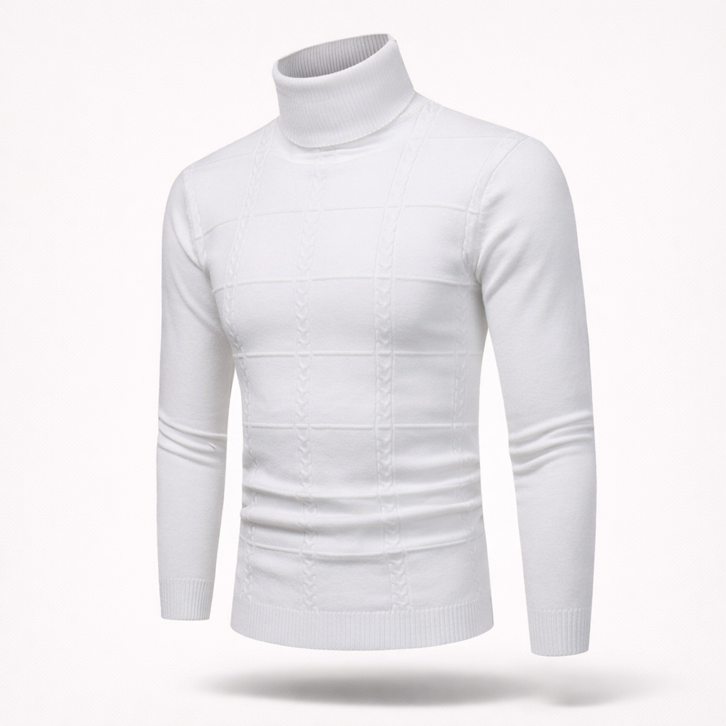 The Oxford Intellectual | Premium Merino-Touch Turtleneck Sweater